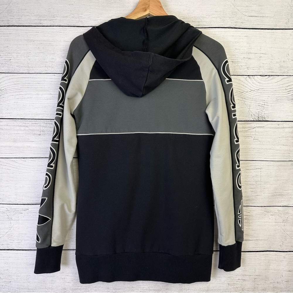 ADIDAS Full Zip Jacket Embroidered Hoodie Sweatshirt Y2K 2009 Vintage Size Small - Picture 8 of 12